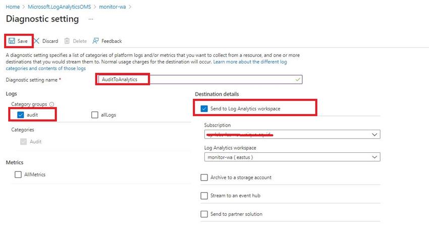 Monitor Logs and Analytics in Azure Monitor